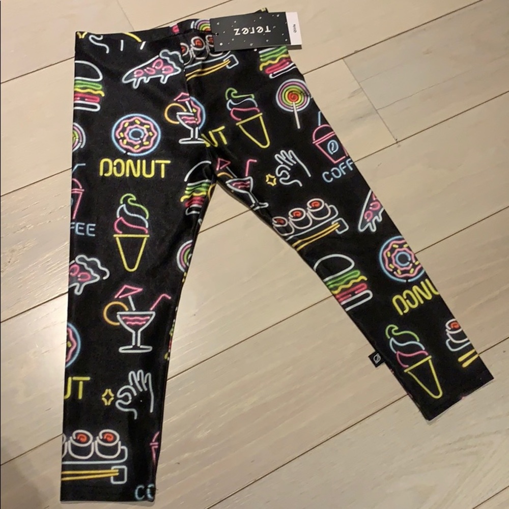 Neon lights Capri leggings